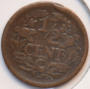 Netherlands 1921 1/2 Cent Lion animal 900505 combine shipping