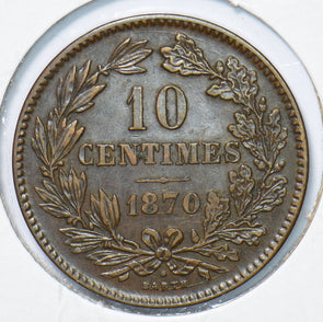 Luxembourg 1870 10 Centimes 490084 combine shipping