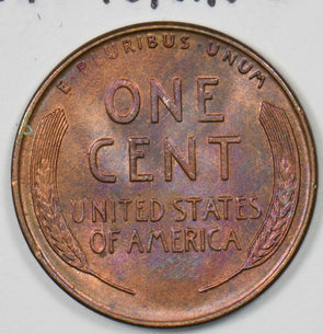 1939-D Lincoln Wheat Cent Magenta Toning Choice BU++ U0422