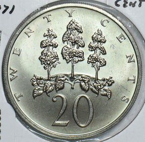 Jamaica 1971 20 Cents 153802 combine shipping