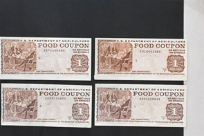 US 1988 A-98B USDA $1 Food Coupons AU-UNC Lot of 8 RC0720 combine shipping
