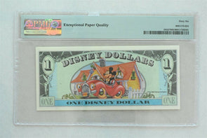 Disney Dollar 1993 Dollar PMG Gem UNC 66EPQ DIS27. Mickey. Mickey driving Micke