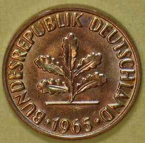 Germany 1965 2 Pfennig 292571 combine shipping