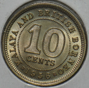Malaya and British Borneo 1956 10 Cents 297331 combine shipping