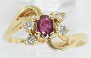 14k Gold Ruby Diamond Ring RG0045