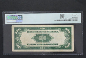 US 1934 $500 PMG Very Fine 25 Federal Reserve Notes San Francisco Fr#2201-Ldgs D