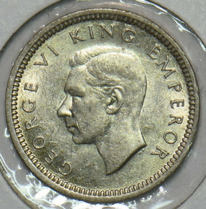 New Zealand 1943 3 Pence UNC 196445 combine shipping