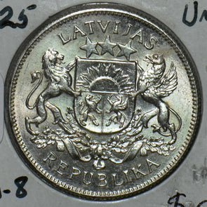 Latvia 1925 2 Lati UNC KM 8 490783 combine shipping