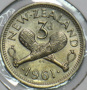 New Zealand 1961 3 Pence 196462 combine shipping