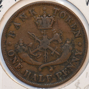 Canada 1857 Upper Canada 1/2 Penny Token Horse animal 196128 combine shipping