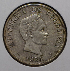 Colombia 1934 50 Centavos  290271 combine shipping