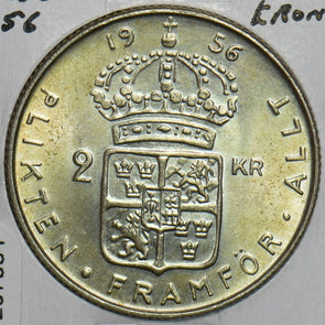Sweden 1956 2 Kronor 297884 combine shipping