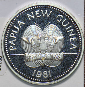 Papua New Guinea 1981 5 Kina Eagle animal Fish proof International Year of Child