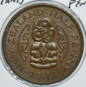 New Zealand 1941 1/2 Penny 198936 combine shipping