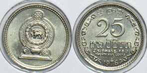 Ceylon 1978 25 Cents Sri Lanka 198687 combine shipping