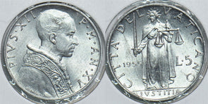 Vatican 1953 5 Lire 299007 combine shipping