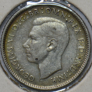 Australia 1942 D 6 Pence Kangaroo animal Emu 902570 combine shipping