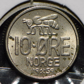 Norway 1959 10 Ore Honey Bee animal  900268 combine shipping