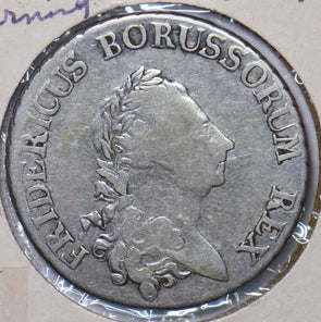 German States 1785 1 Reichsthaler Eagle animal Kingdom of Prussia A0087 combine