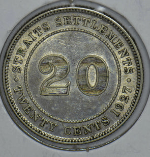 Straits Settlements 1927 George V 20 Cents 291128 combine shipping