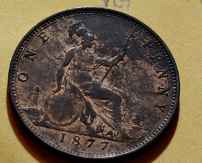 Great Britain 8K 1877 Penny VG GR0017 combine shipping
