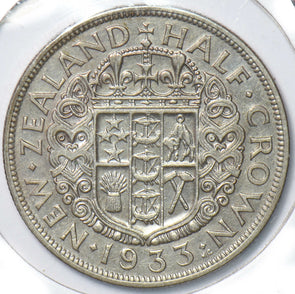 New Zealand 1933 1/2 Crown Ram animal George V 150580 combine shipping