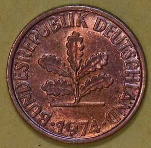 Germany 1974 2 Pfennig 191999 combine shipping