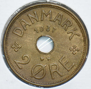 Denmark 1937 2 Ore 240977 combine shipping