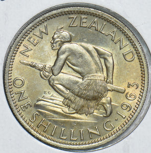 New Zealand 1963 Shilling 298672 combine shipping