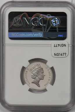 Great Britain 1990 5 Pence silver NGC Proof 69UC 24mm NG1477 combine shipping