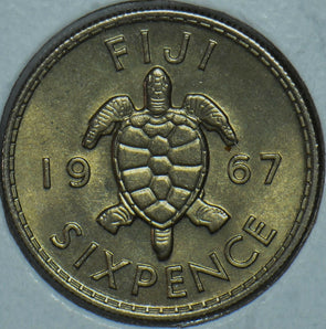 Fiji 1967 6 Pence Sea Turtle animal 290802 combine shipping