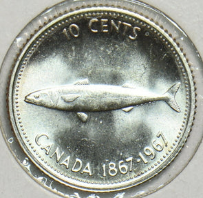 Canada 1967 10 Cents Fishanimal Ch BU 904385 combine shipping