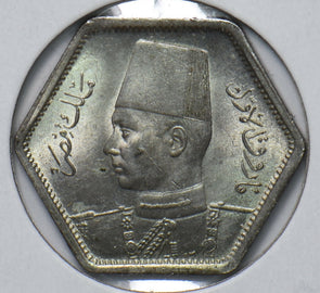 Egypt 1942 AH 1363 2 Piastres 294641 combine shipping