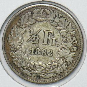 Switzerland 1882 1/2 Franc 295573 combine shipping