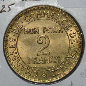 France 1925 2 Francs  290083 combine shipping