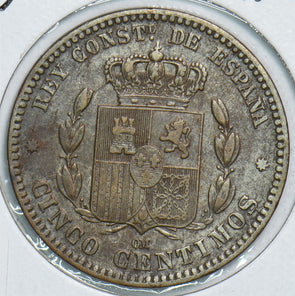 Spain 1877 5 Centimos 241028 combine shipping