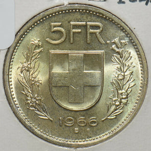 Switzerland 1966 B 5 Francs Ch BU 295726 combine shipping