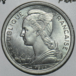 French Colonies 1948 2 Francs Reunion 297827 combine shipping