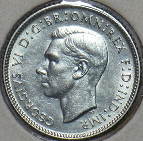 Australia 1942 D 6 Pence Kangaroo animal Emu 150815 combine shipping