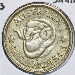 Australia 1943 S Shilling Ram 198851 combine shipping