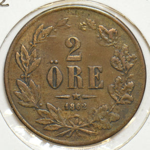 Sweden 1862 2 Ore 197200 combine shipping