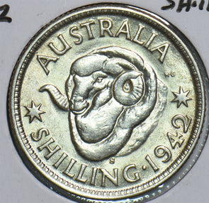Australia 1942 S Shilling Merino ram 241111 combine shipping