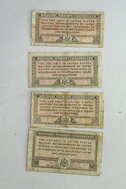 US Military Payment Certificates Lot Of 4 Fine++ Series 461 RN0130 combine shipp