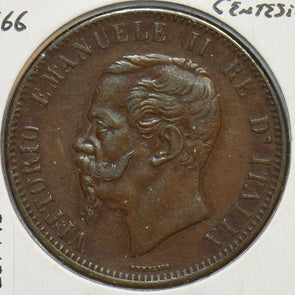 Italy 1866 10 Centesimi 297146 combine shipping