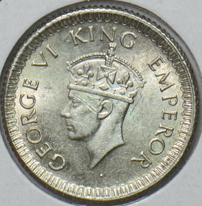 British India 1943 1/4 Rupee UNC 194583 combine shipping