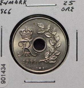Denmark 1966 25 Ore  901434 combine shipping