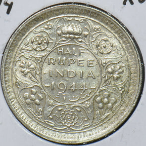 British India 1944 1/2 Rupee 295411 combine shipping