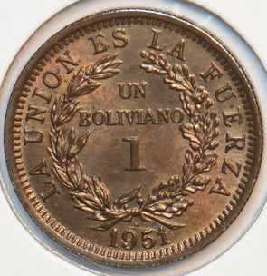 Bolivia 1951 Boliviano Alpaka animal 194114 combine shipping