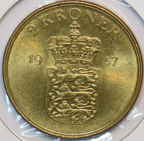Denmark 1957 2 Kroner 295836 combine shipping