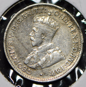Australia 1921 3 Pence Kangaroo animal Emu  191460 combine shipping